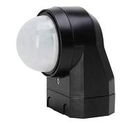 Kopp Infracontrol Détecteur de mouvement, 240°, portée 12m, détecteur de mouvement infrarouge en saillie pour l'extérieur et l'intérieur, IP54, noir, 824605012