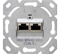 Kopp Insert CAT6, 2×8, blindé, adapté à la section des câbles d'alimentation AWG 22 et 23 (920100004)