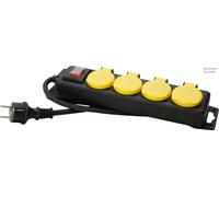 Kopp Interrupteur à 4 voies avec 1.4m de fil noir IP44 - 223012002