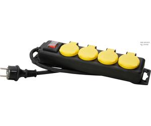 Kopp Interrupteur à 4 voies avec 1.4m de fil noir IP44 - 223012002