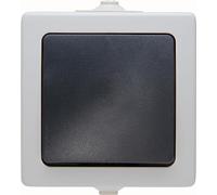 Kopp Interrupteur croisé pour montage en saillie pour locaux humides Nautic, gris 565756004