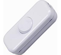 Kopp interrupteur intermédiaire de cordon, 2 pôles, interrupteur à bascule avec décharge de traction, pour câbles plats et ronds, boîtier vissé, 10A, 250 V, couleur: blanc arctique, 193601084