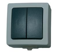 Kopp Interrupteur Nautic 565556008 en saillie pour locaux humides Gris