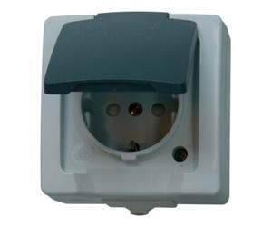 Kopp Kopp Prise de courant avec terre AP-FR, Nautic gris Quantité:1