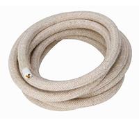 Kopp Mètre textile 3 fils H03 VV-F 3 x 0,75 mm², longueur 2 m, câble en tissu pour lampe, 250 V, beige crème