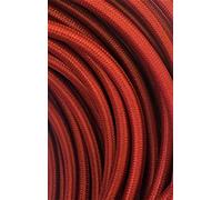 Kopp Mètre Textile 3 Fils H03 VV-F 3 x 0,75 mm², Longueur 2 m, câble en Tissu pour Lampe, 250 V, Bordeaux, 151502075