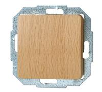 Kopp MILANO Interrupteur universel en bois de hêtre - Avec capacité de commutation 10 AX - IP20 de qualité supérieure - Encastré - 250 V