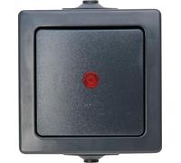 Kopp Nautic 566615003 Interrupteur de contrôle pour pièces humides 250 V (10 A) IP44 Anthracite