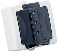 Kopp Nautic 955056015 Prise avec Contact de Protection avec Serrure à Combinaison, Montage en saillie pour pièces humides, IP 44, Gris, 16 A, 250 V/AC,