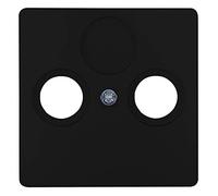 Kopp Paris 334950185 Cache pour Prise d'antenne TV/RF Compatible avec Toutes Les Prises d'antenne courantes des Principaux Fabricants, IP 20, Noir Mat