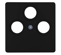 Kopp Paris 335050189 Cache pour Prise d'antenne 3 Voies TV/RF/Sat Noir Mat