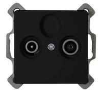Kopp Paris 921350082 Prise d'antenne 2 Voies pour TV/RF encastrable Noir Mat