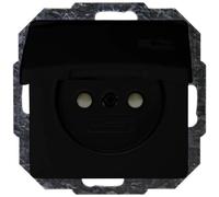 Kopp Paris 944850084 Prise de Terre Centrale avec Couvercle et Protection de Contact Accrue Noir Mat