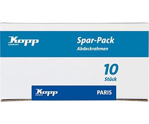 Kopp Paris Lot de 10 Cadres de recouvrement 1 Prise, Noir Mat, 83 x 83 x 9,5 mm, Cadre pour Prises et interrupteurs, élégant en Plastique, Cadre pour Interrupteur d'éclairage de qualité supérieure