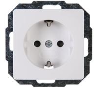 Kopp PARIS Prise de courant encastrée 16 A de haute qualité IP20 avec protection de contact accrue Blanc arctique 250 V