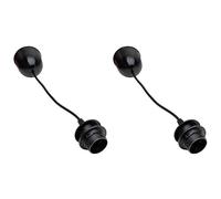 Kopp Pendule à cordon pour abat-jour, support suspendu, suspension avec douille E27 et bague vissée, noir 210205042 (Lot de 2)