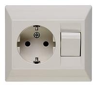 Kopp Prise 16 A 250 V avec Interrupteur Universel Blanc Crème - 190301082