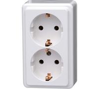 Kopp prise de courant Schuko double blanc arctique AP