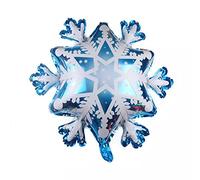 Kopper-24 Ballon en aluminium avec flocon de neige en forme d'étoile de glace, env. 73 x 73 cm - Grand ballon en aluminium pour sapin de Noël - Décoration de fête de Noël - 1 pièce