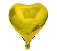 Kopper-24 Ballon en aluminium en forme de cœur 45 cm Ballon à l'hélium pour mariage, Saint Valentin, fête de naissance, décoration de fête Multicolore JGA Film étoiles (doré)