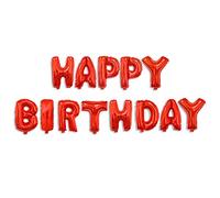 Kopper-24 Guirlande de ballons en aluminium Happy Birthday - 40 cm - Ballon décoratif - Inscription « Alles Gute zum Geburtstag » - Inscription « Alles Gute zum Geburtstag » - Décoration pour fille et