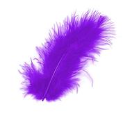 Kopper-24 Plumes de bricolage décoratives violettes Bijoux pour ballons transparents - Perles - Magnifique décoration pour anniversaire - Idéal pour les masques - Violet