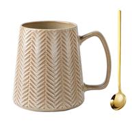 KOPYFANTAP Grande Tasse à Café en Céramique 700 ml, Mug Geant, Tasse à Thé Extra Large avec Cuillère, Jumbo Tasse en Porcelaine avec Grande Poignée