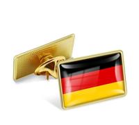 KOQAIIZ 2 pièces Broche Drapeau Allemagne en métal,pins pin Badge pin's Metal, avec Pince Papillon Drapeau Allemagne