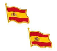 KOQAIIZ 2 pièces Espagne Drapeau Pin Badge, Métal Broche Broche Nouveauty Broche Broche Accessoire