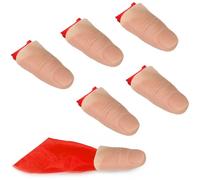 KOQAIIZ 5 Pcs Tour de Magie, Doigts Magiques pour Tours de Magie, Accessoires de Magicien, Faux Doigts Réalistes pour Spectacles et Fêtes