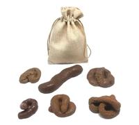 KOQAIIZ 6 Pièces Faux Caca, Fausse Crotte, Crottes, Amis De Merde, Cadeau De Merde Humour, Livré avec Un Sac à Cordon, pour Le Poisson d'Avril d'halloween