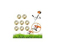 KOQAIIZ 8 Pcs Écrou M10 pour Tête de Débroussailleuse, Écrou à Filetage Inversé Pas à Gauche pour Lame de Coupe-Bordure, Accessoires de Rechange Robustes pour Tondeuse et Entretien de Jardin