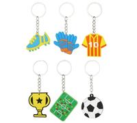 KOQAIIZ Porte-Clés De Football Enfants, 6 Pièces Porte-Clés Porte-Clés Pour Enfants Sport Suspendu Porte-Clés Porte-Clés Pour Sac À Main Garniture De Voiture
