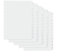 Koqye Lot de 5 intercalaires A5 à 12 onglets en plastique transparent à 6 trous avec onglets mensuels, organiseurs de pages réutilisables pour planificateurs/cahiers (60)