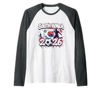 KOR 26 Peinture pour Fan de Corée du Sud Motif Drapeau coréen Graffiti Art Manche Raglan