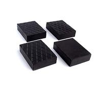 Kora Lot de 4 Blocs en Caoutchouc 120 x 80 x 20 mm, Noir, Lot de 4
