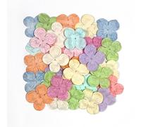 KORA projects Lot de 33 fleurs en papier de 2,5 cm pour scrapbooking et autres travaux manuels Collection Bali (Arc-en-ciel bébé)