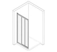 Koralle Twiggy Top Porte coulissante, pour accès d'angle, V410908018A21, EDSTT 3S 80