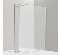 Koralle WalkIn - mur latéral autonome avec mur latéral à angle de 90 degrés, S800 WWWM L 100, gauche, 990-1005x2000mm, VD00810020CA1, Cabines de douche: Cadre : argent brillant, verre : ESG