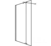 Koralle WalkIn - paroi latérale autoportante avec élément pendulaire, S800 WWP L 100, gauche, 990-1005x2000mm, VD00910020CA1, Cabines de douche: Cadre : argent brillant, verre : ESG