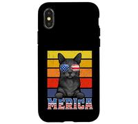 Korat Cat 4th of July Merica American Mericat Cats Lovers Coque pour iPhone X/XS