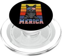 Korat Cat 4th of July Merica American Mericat Cats Lovers PopSockets PopGrip pour MagSafe