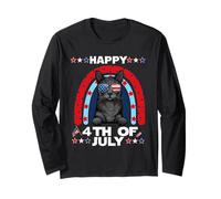 Korat Cat Happy 4th of July Patriotic American Cats Lovers Manche Longue