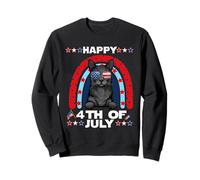 Korat Cat Happy 4th of July Patriotic American Cats Lovers Sweatshirt