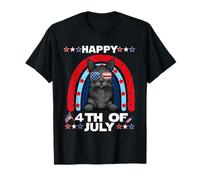 Korat Cat Happy 4th of July Patriotic American Cats Lovers T-Shirt