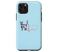 Korat Cat Heartbeat ECG Pulse Funny Love Korat Cats Coque pour iPhone 11 Pro