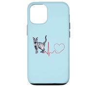 Korat Cat Heartbeat ECG Pulse Funny Love Korat Cats Coque pour iPhone 12/12 Pro