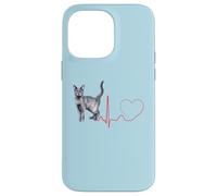 Korat Cat Heartbeat ECG Pulse Funny Love Korat Cats Coque pour iPhone 14 Pro Max