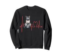 Korat Cat Heartbeat ECG Pulse Funny Love Korat Cats Sweatshirt