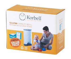 KORBELL - Boite de 3 recharges pour poubelle 15 litres